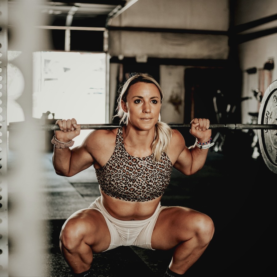 Athlete at the bottom of a back squat